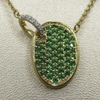 Tsavorite Garnet and Diamond Necklet