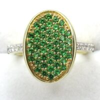 Tsavorite Garnet and Diamond Ring