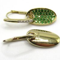 Tsavorite Garnet and Diamond Earrings