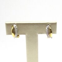 Diamond set hoop earrings