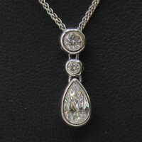Diamond drop necklet