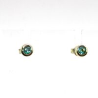 Emerald stud earrings