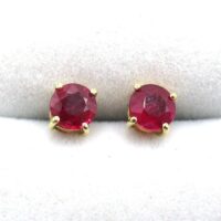 Ruby stud earrings