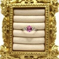 Padparadscha Sapphire and Diamond ring